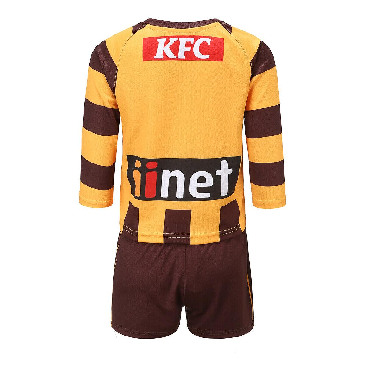 AFL 2023 Toddler Home Guernsey and Short Set - Hawthorn Hawks - ISC - Image 2