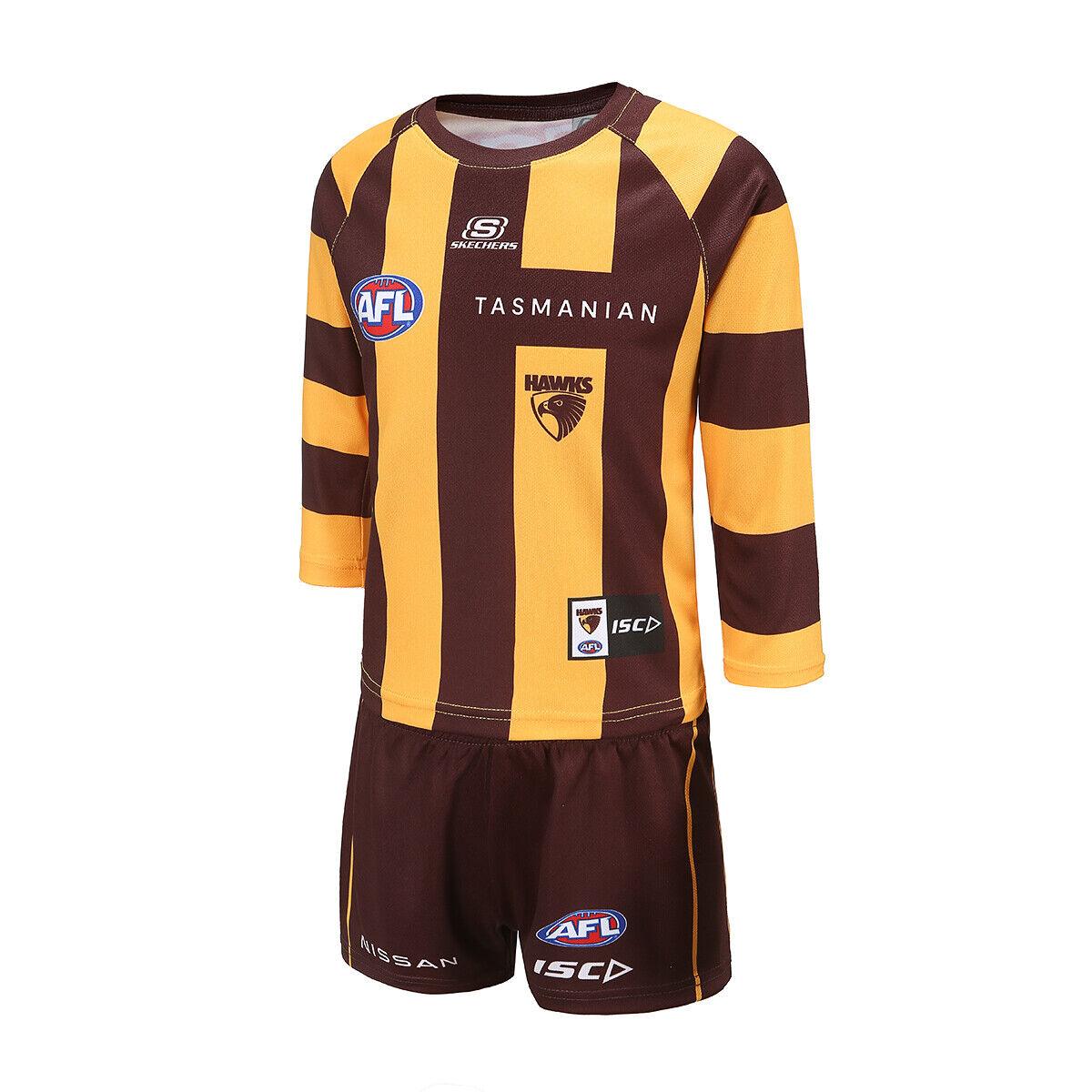 AFL 2023 Toddler Home Guernsey and Short Set - Hawthorn Hawks - ISC - Image 3
