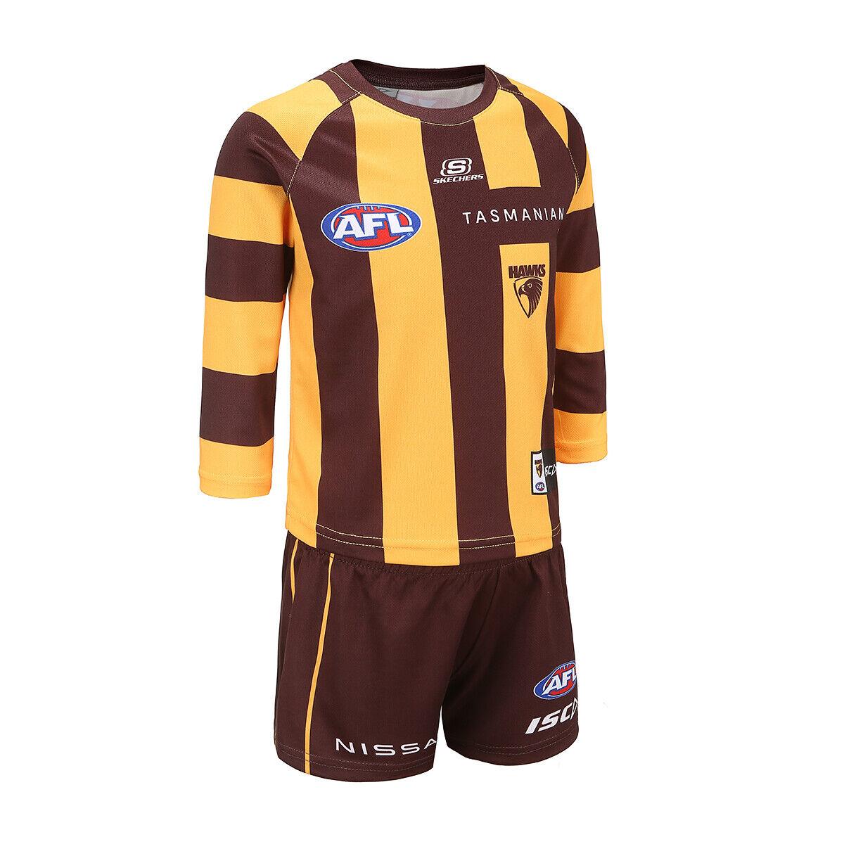 AFL 2023 Toddler Home Guernsey and Short Set - Hawthorn Hawks - ISC - Image 4