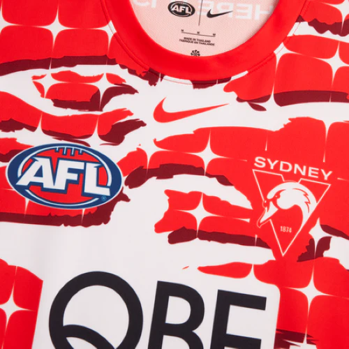 AFL 2025 Pre-Match Top - Sydney Swans - Adult - Mens - Image 3