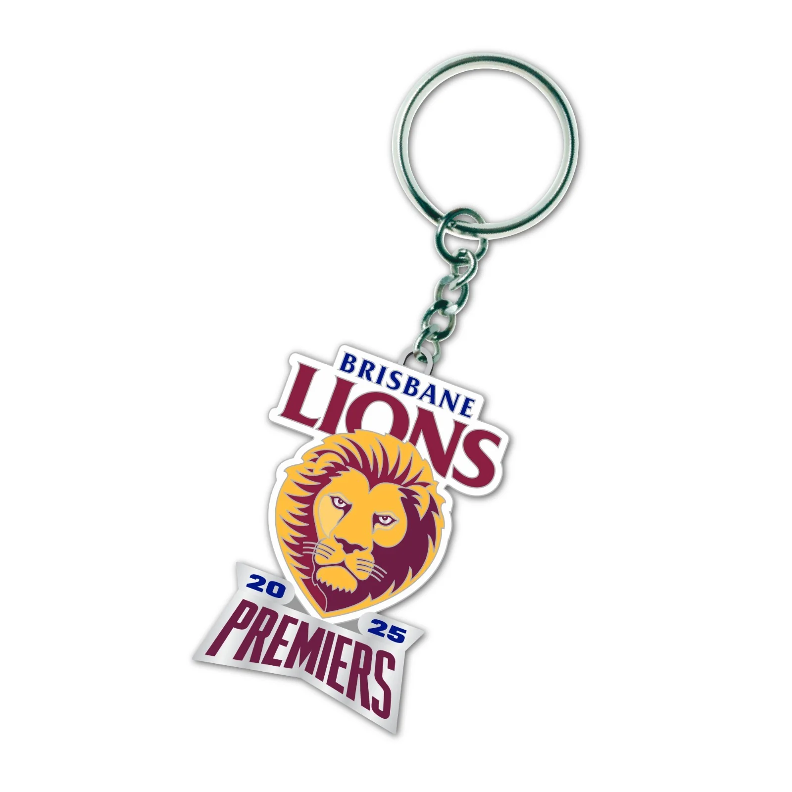 AFL 2025 PREMIERS LOGO KEY RING - BRISBANE LIONS - PRE-ORDER DUE NOVEMBER 2025 - Image 2