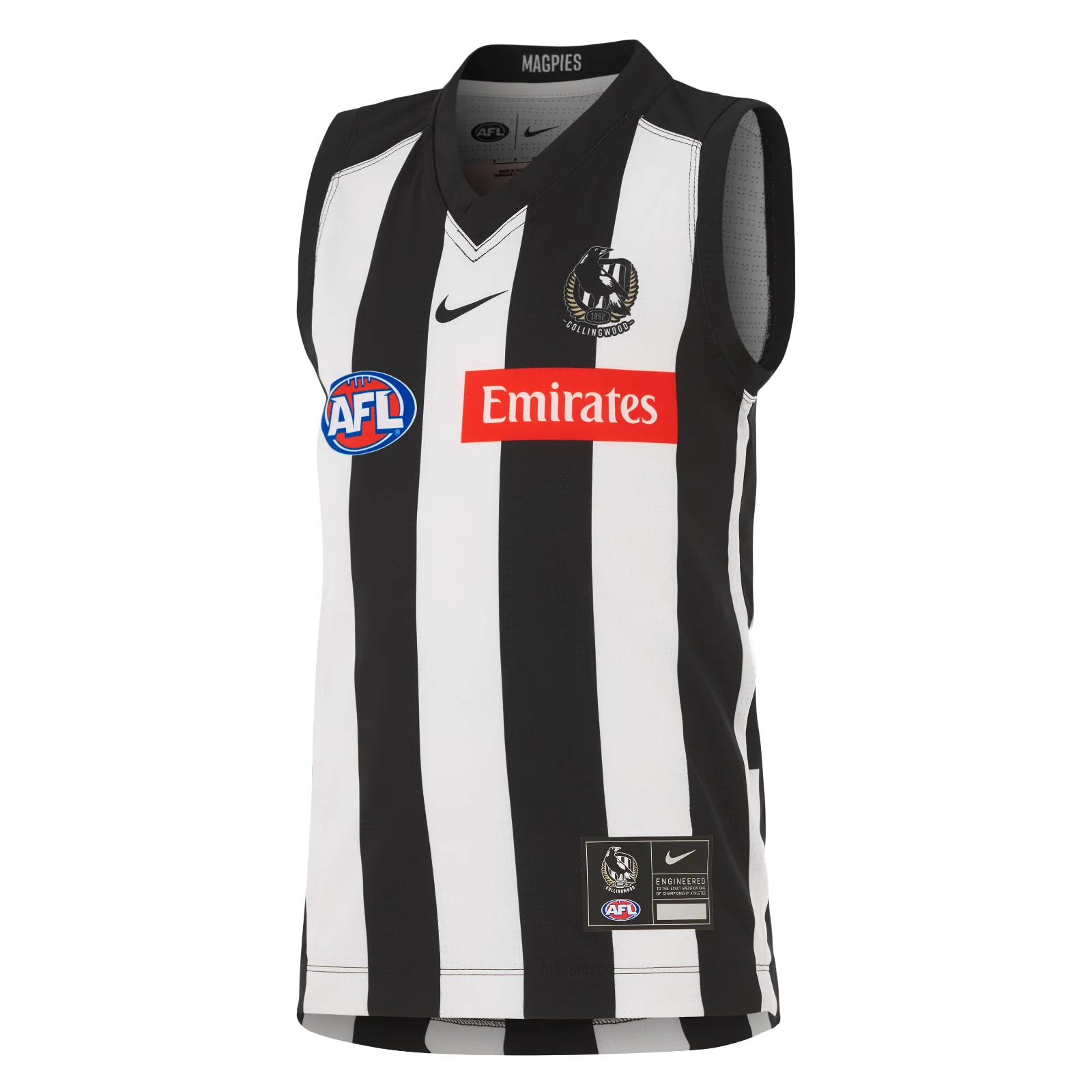 AFL 2026 Home Guernsey - Collingwood Magpies - Youth - Kids - Image 3