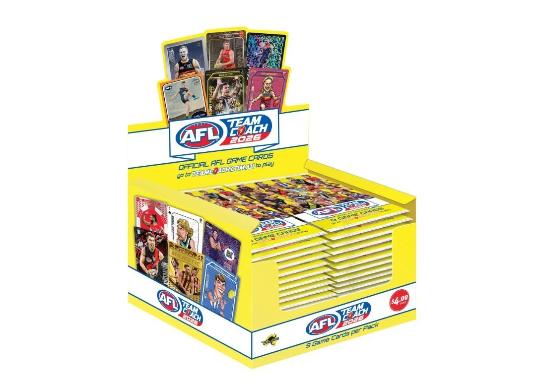 AFL 2026 Trading Cards   Team Coach Box  36 Packs  Sealed