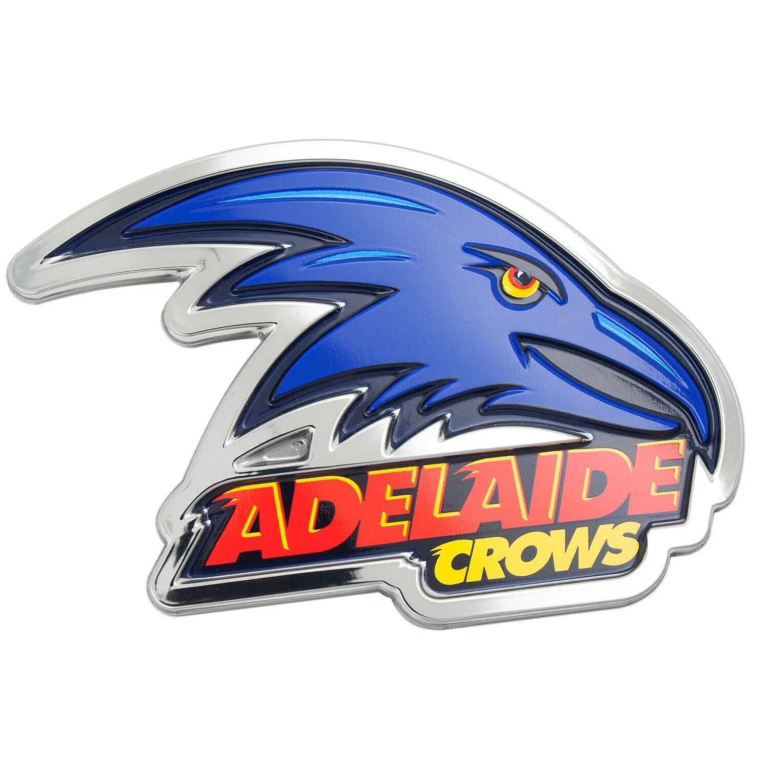 AFL 3D Chrome Emblem - Adelaide Crows - Supporter Car Badge - Image 2