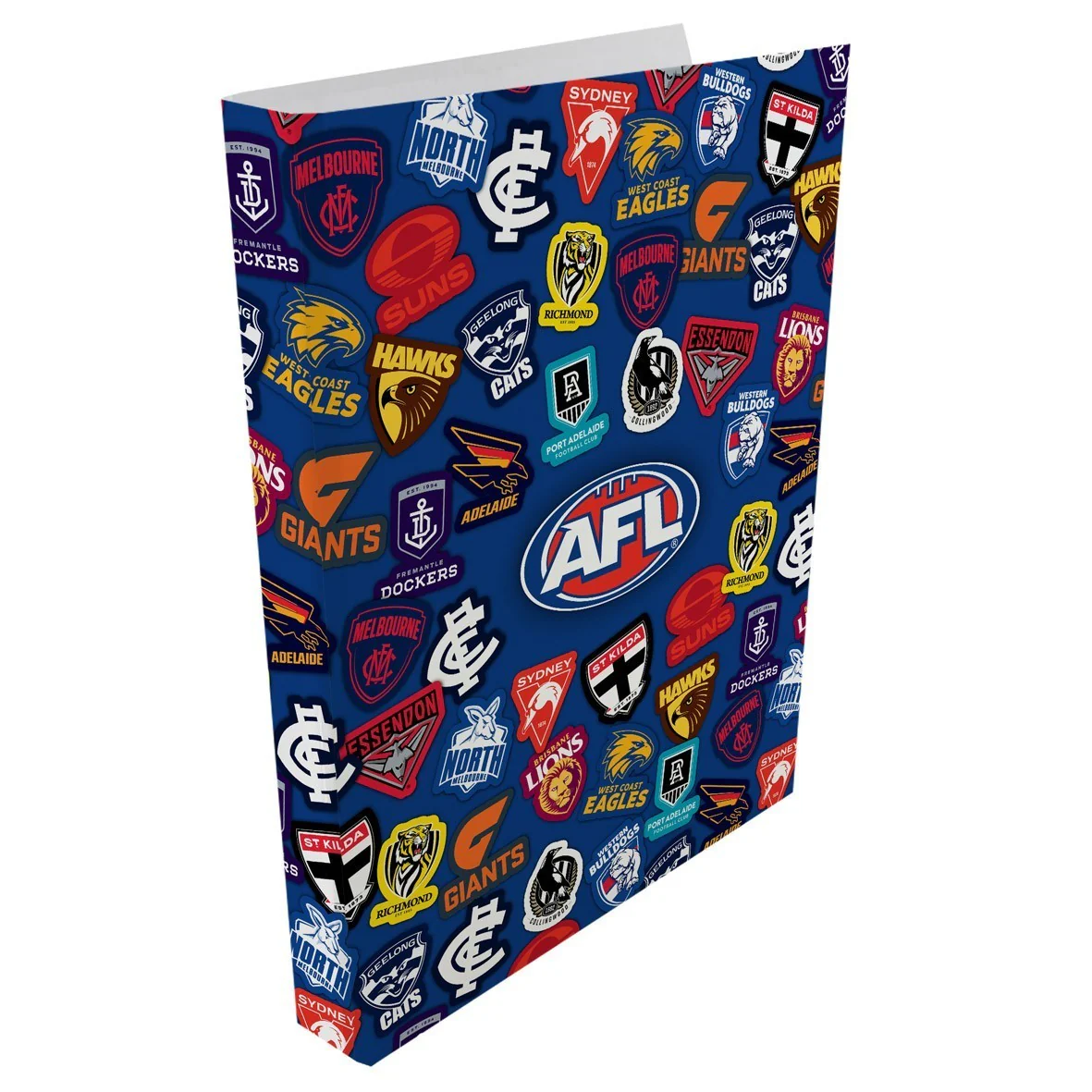 AFL  All Team A4 Folder - 31 x 23 cm - 2 Ring Clip Folder - Team Logos
