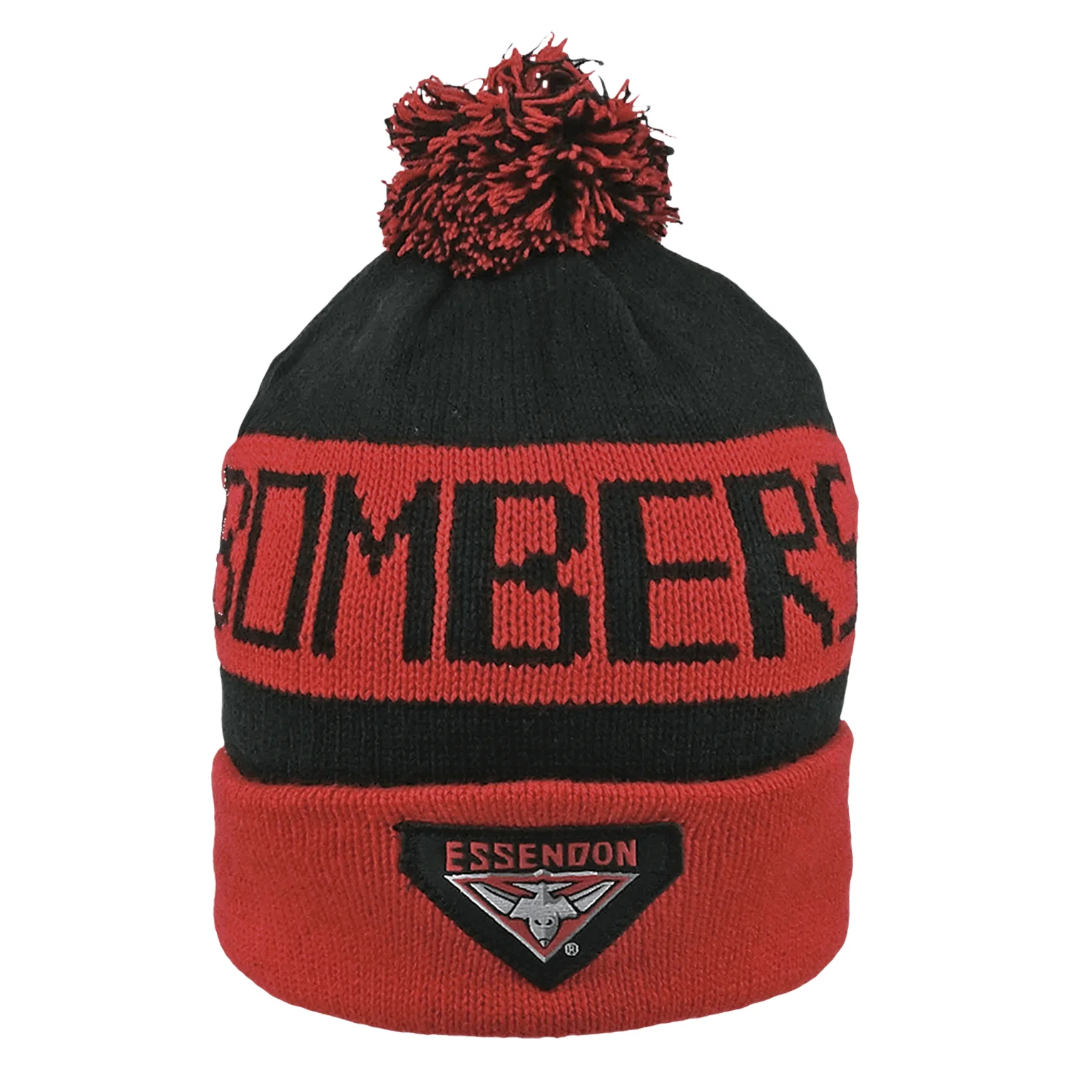 AFL Bar Beanie - Essendon Bombers - Winter Hat - Adult - OSFM - Image 2