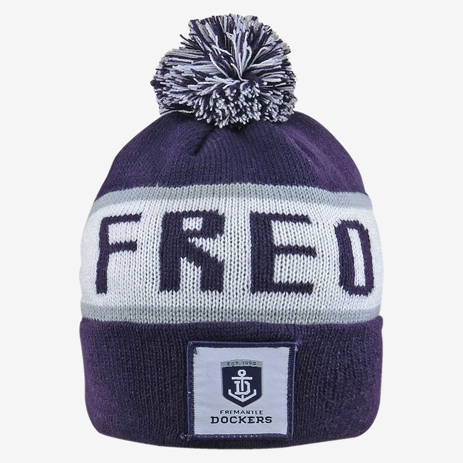 AFL Bar Beanie - Fremantle Dockers - Winter Hat - Adult - OSFM - Image 2