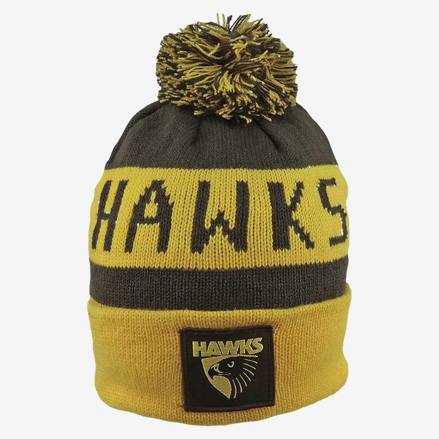 AFL Bar Beanie - Hawthorn Hawks - Winter Hat - Adult - OSFM - Image 2