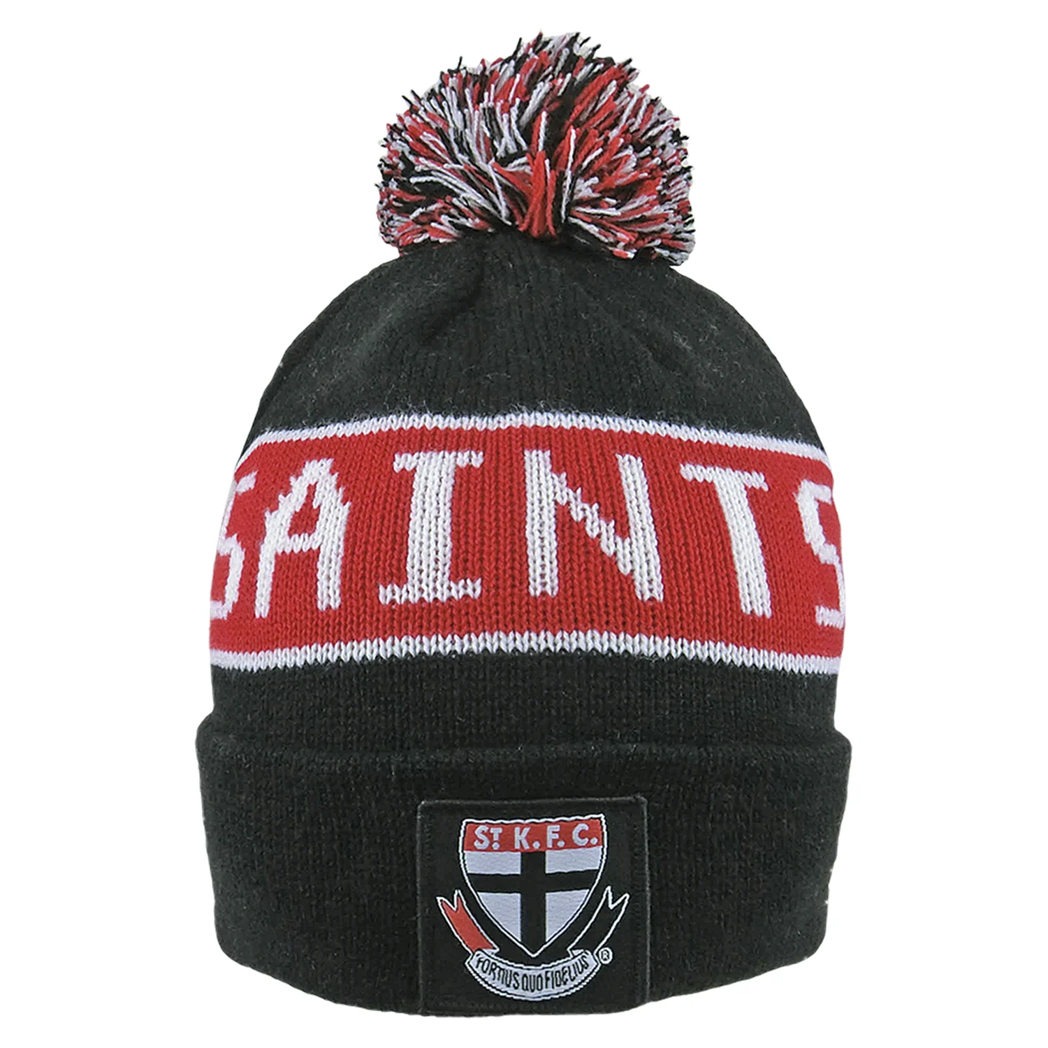 AFL Bar Beanie - St Kilda Saints - Winter Hat - Adult - OSFM - Image 2
