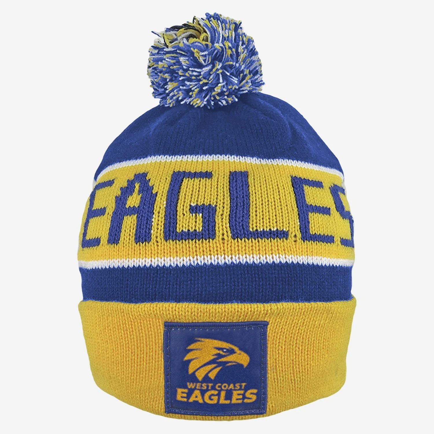 AFL Bar Beanie - West Coast Eagles - Winter Hat - Adult - OSFM