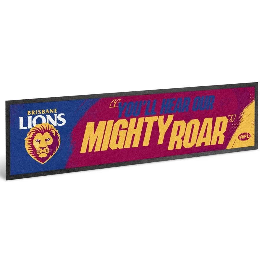 AFL Bar Runner - Brisbane Lions - Bar Mat - 25cm x 90cm - Image 2