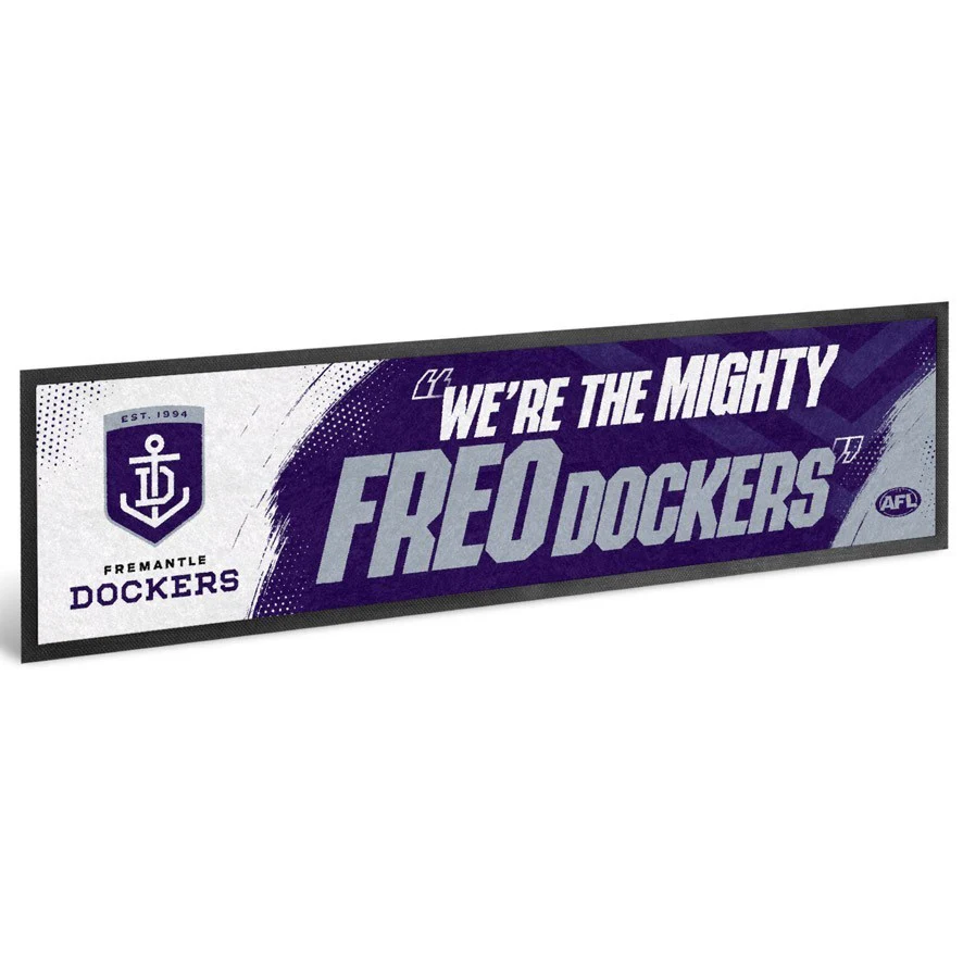 AFL Bar Runner - Fremantle Dockers - Bar Mat- 25cm x 90cm