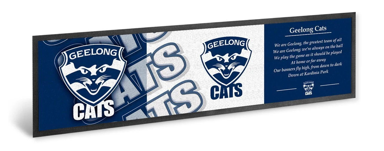 AFL Bar Runner - Geelong Cats - Bar Mat - 25cm x 90cm