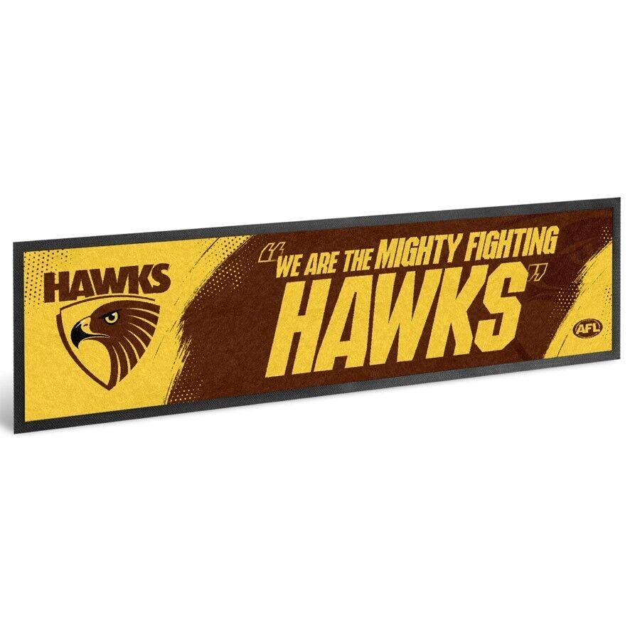 AFL Bar Runner - Hawthorn Hawks - Bar Mat - 25cm x 90cm - Image 2