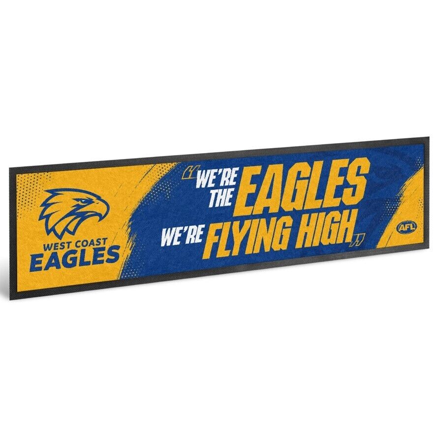 AFL Bar Runner - West Coast Eagles - Bar Mat - 25cm x 90cm