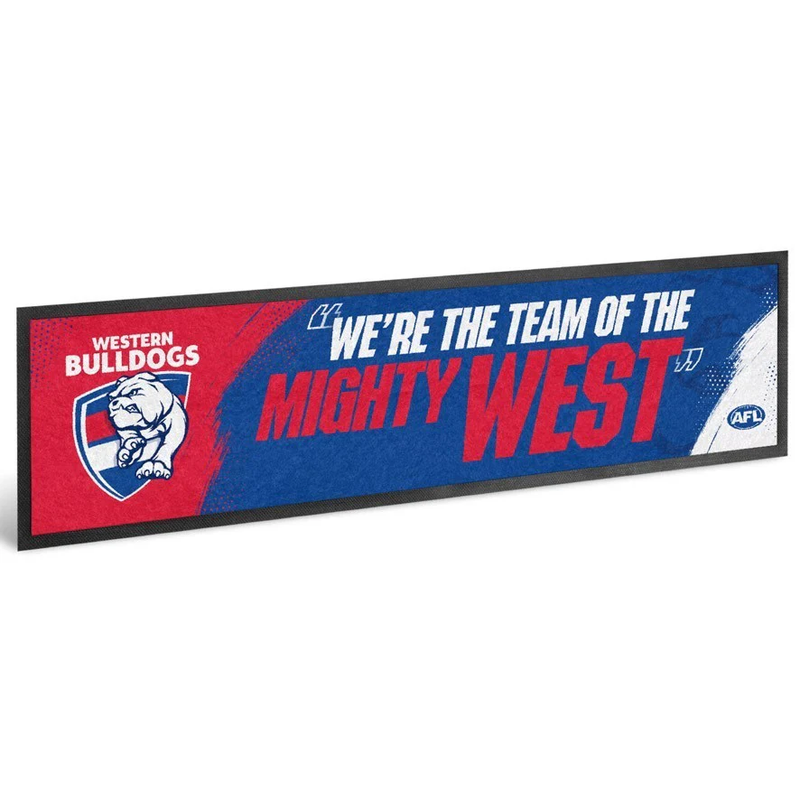 AFL Bar Runner - Western Bulldogs - Bar Mat- 25cm x 90cm - Image 2