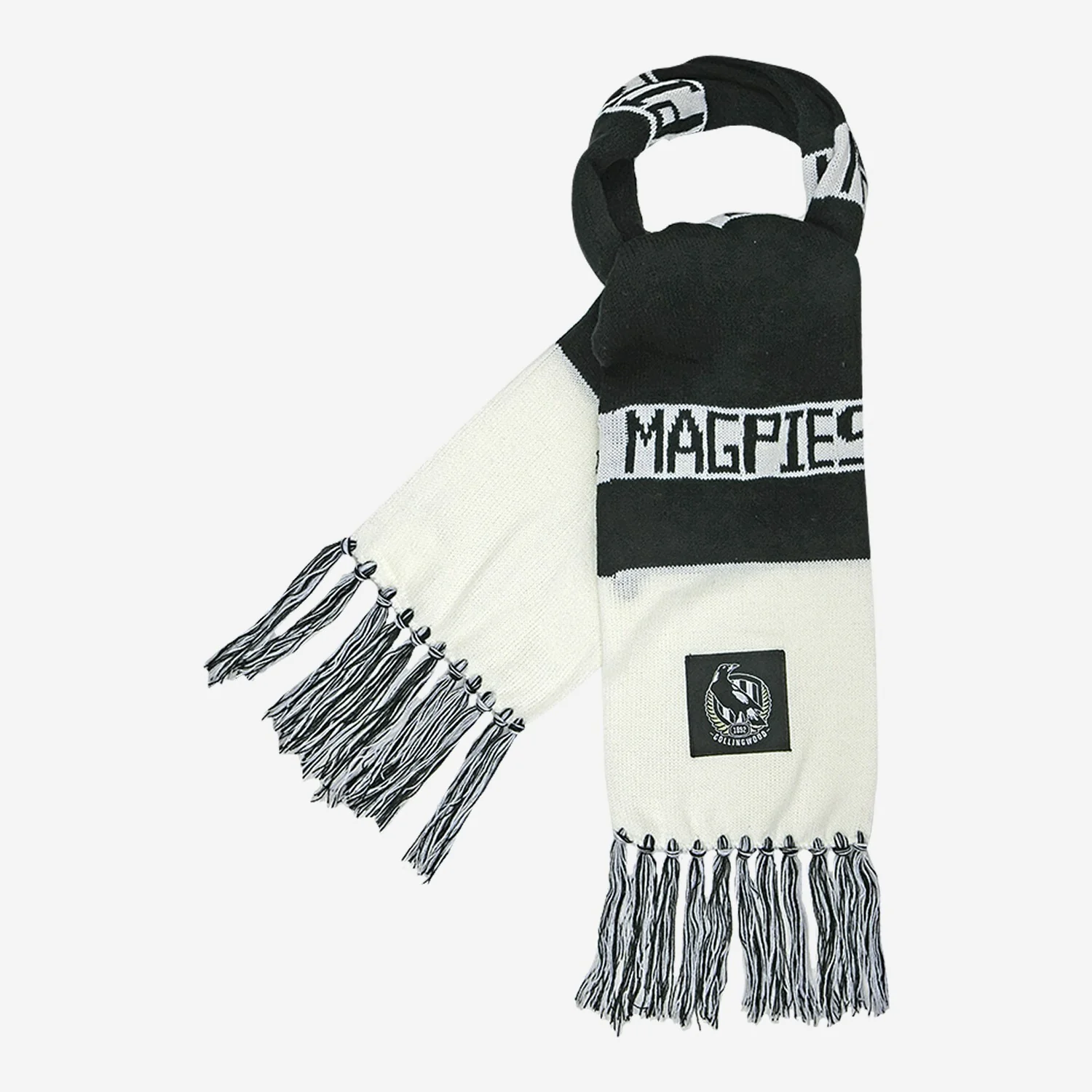 AFL Bar Scarf - Collingwood Magpies - Supporter Team Wear - Image 2