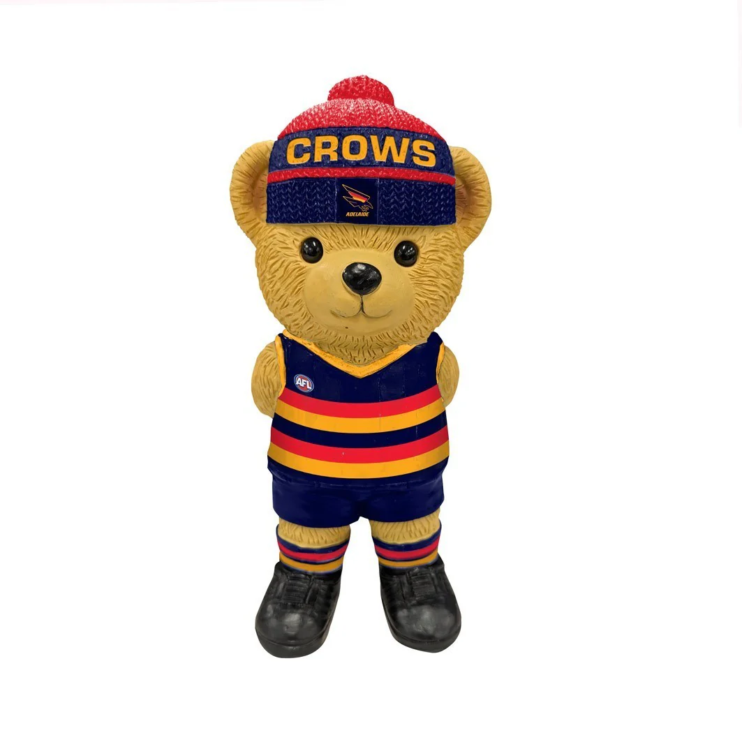 AFL Bear Statue - Adelaide Crows - Polyresin - 22cm - Image 2
