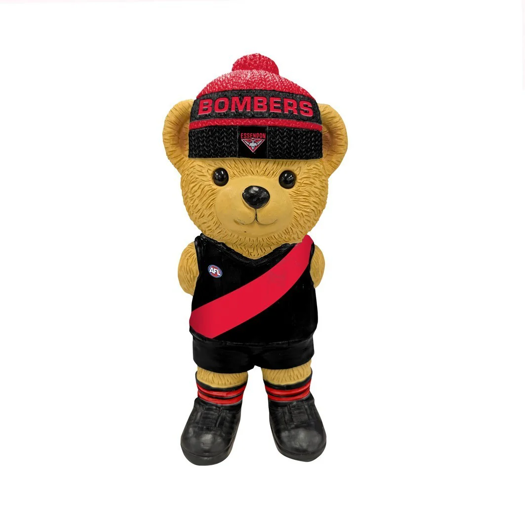 AFL Bear Statue - Essendon Bombers - Polyresin - 22cm - Image 2