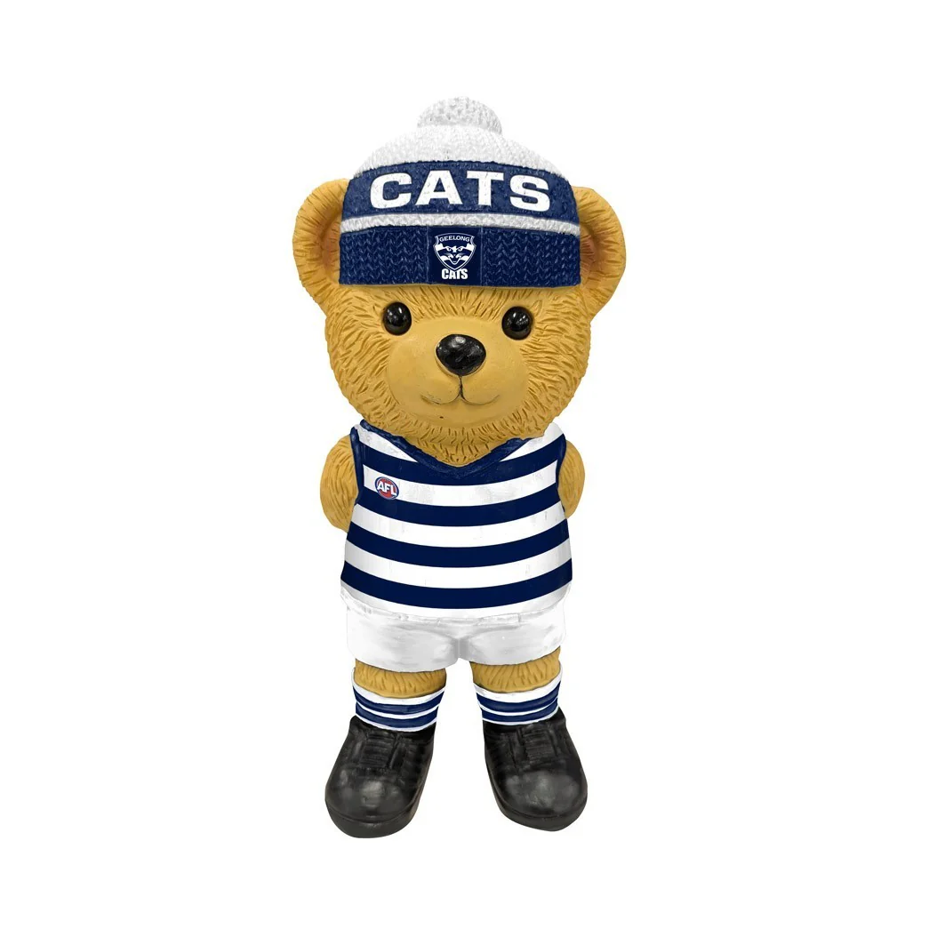 AFL Bear Statue - Geelong Cats - Polyresin - 22cm