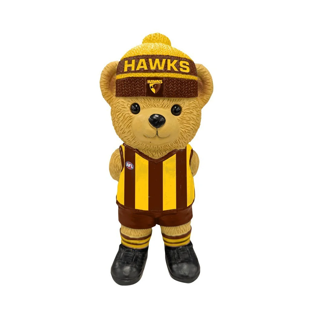 AFL Bear Statue - Hawthorn Hawks - Polyresin - 22cm