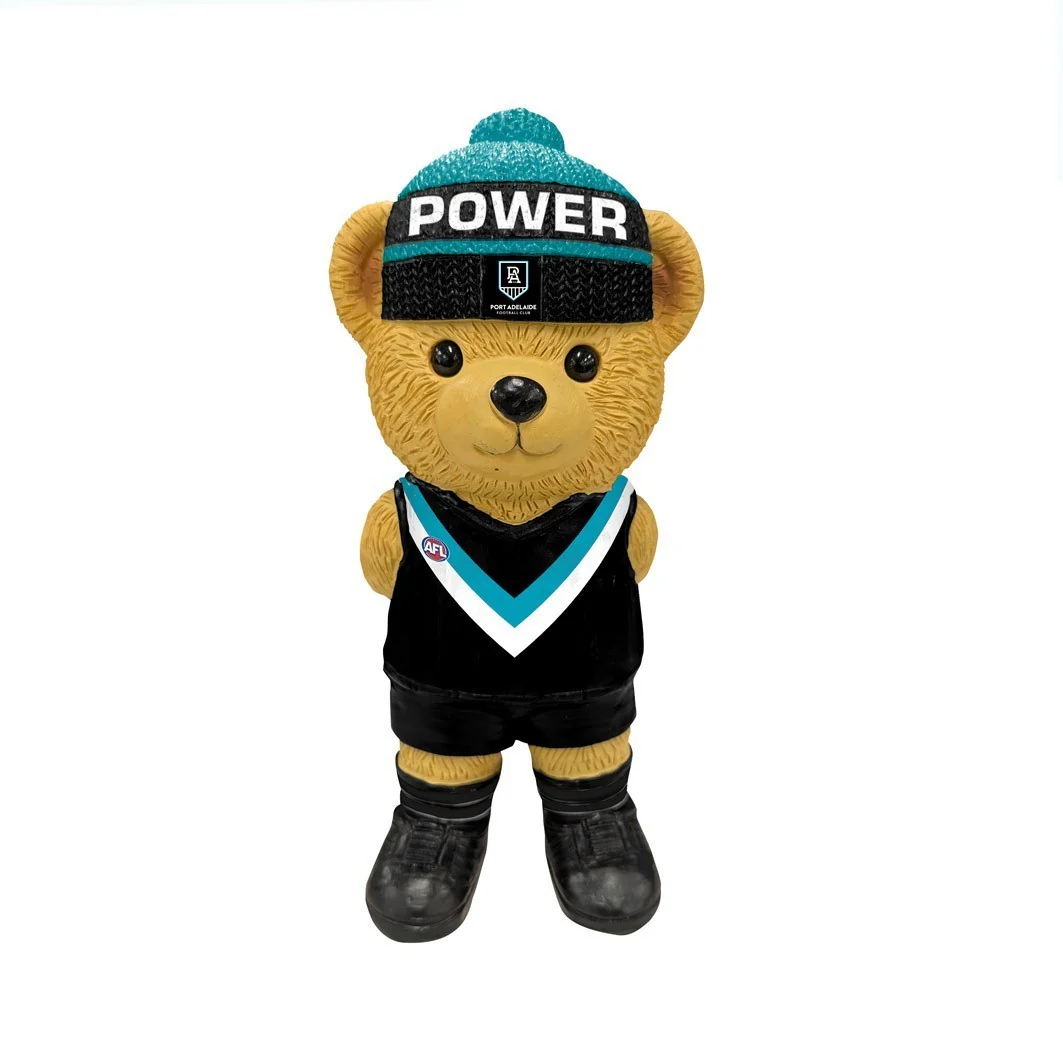 AFL Bear Statue - Port Adelaide Power - Polyresin - 22cm - Image 2