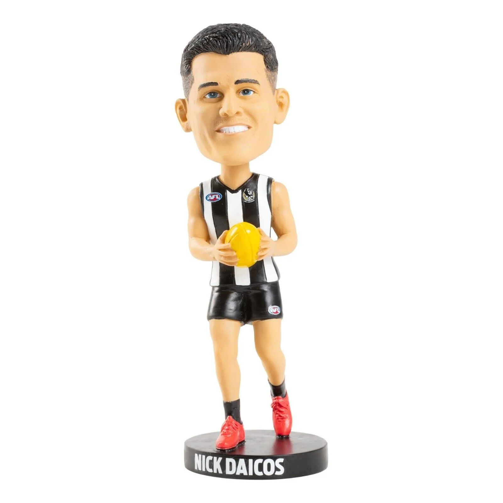 AFL Bobblehead - Nick Daicos - Collingwood Magpies - Statue - Yellow Ball