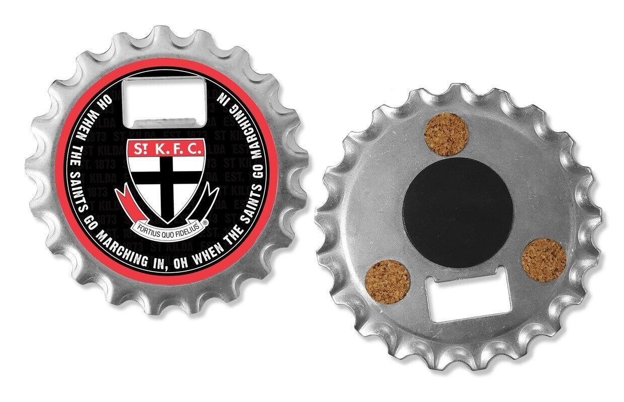 AFL Bottle Opener, Magnet & Coaster - St Kilda Saints - Aussie Rules
