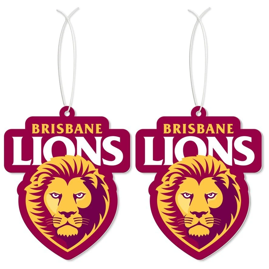 AFL Car Air Freshener 2 Pack - Brisbane Lions - Scented - Set of Two