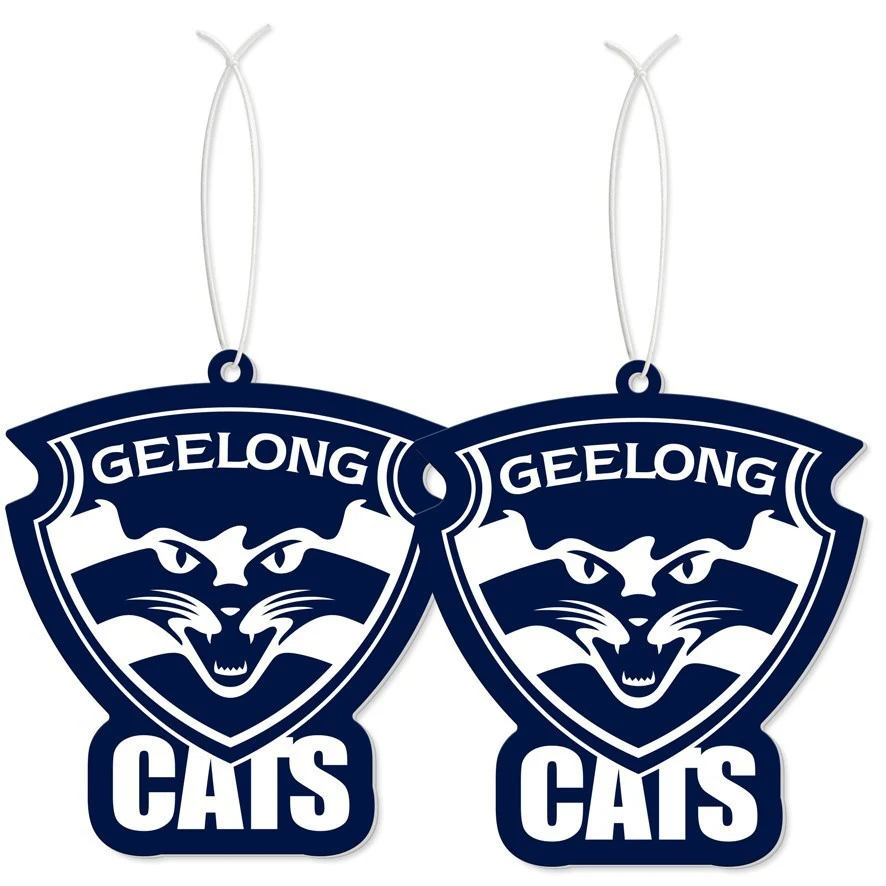 AFL Car Air Freshener 2 Pack - Geelong Cats - Scented - Set of Two