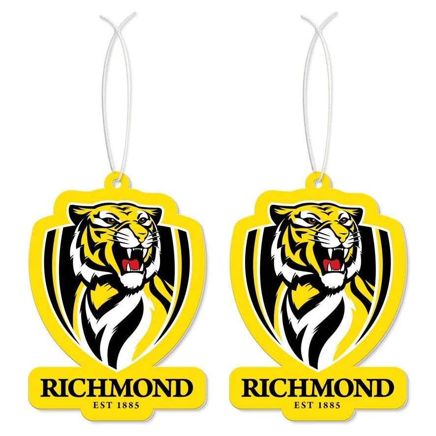 AFL Car Air Freshener 2 Pack - Richmond Tigers - Scented - Set of Two - Image 2