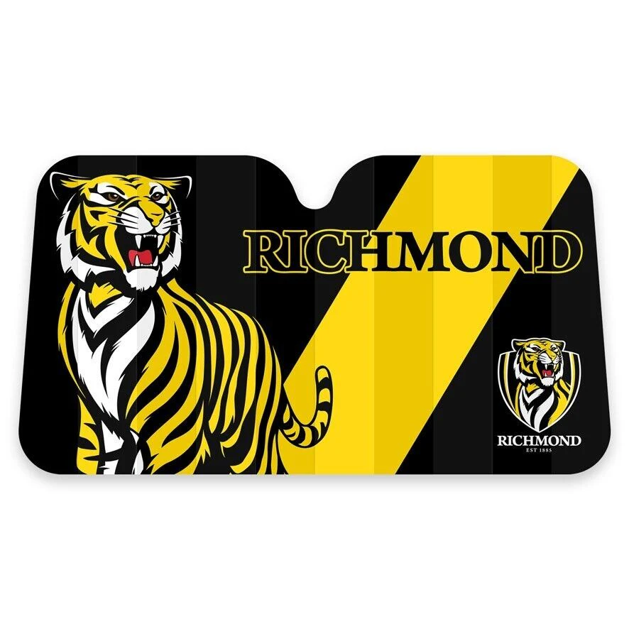 AFL Car Sunshade - Richmond Tigers - 130cm x 70cm - Image 2
