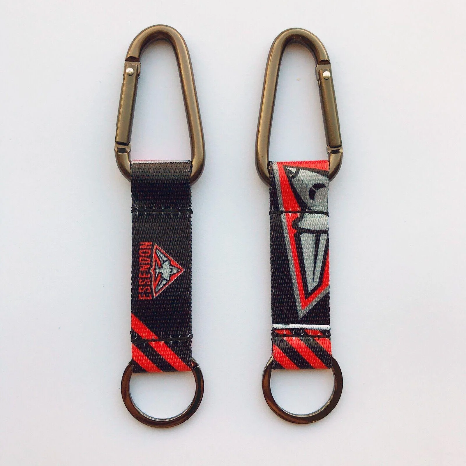 AFL Carabiner Key Ring - Essendon Bombers - Keyring - Clip and Ring - Image 2