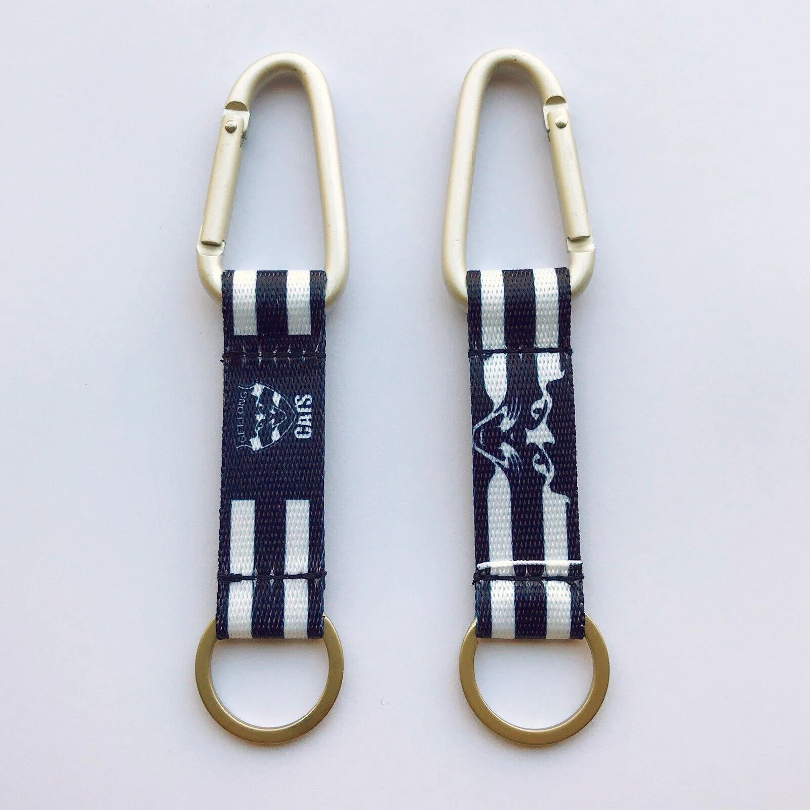 AFL Carabiner Key Ring - Geelong Cats - Keyring - Clip and Ring