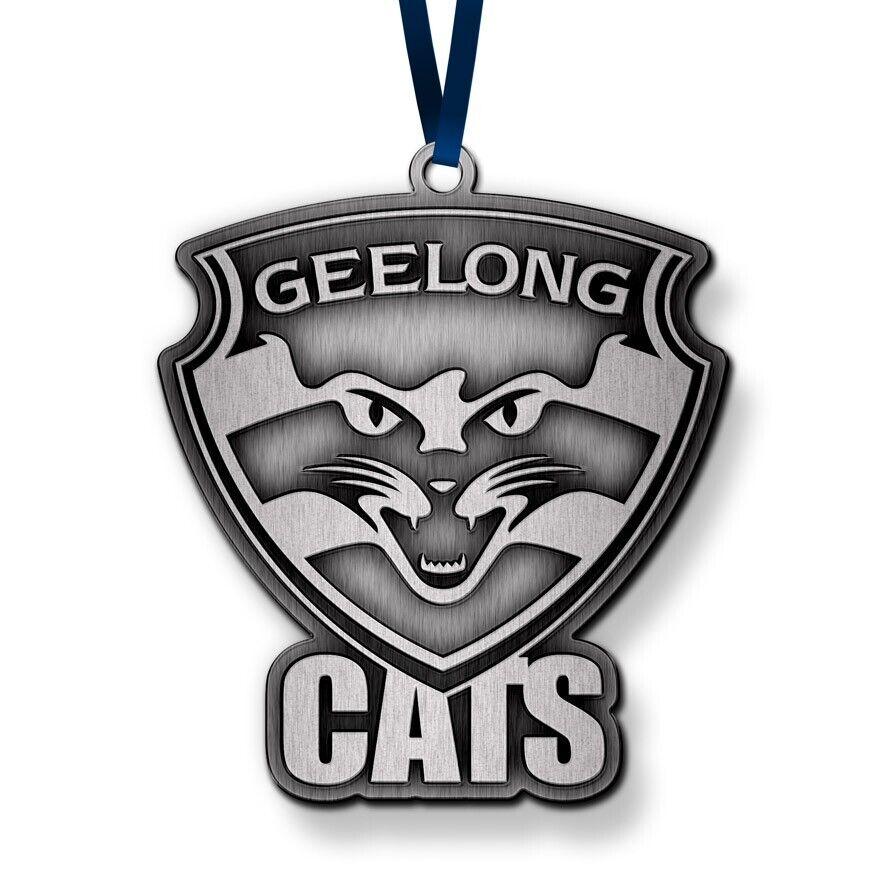 AFL Christmas Metal Ornament - Geelong Cats - Approx. 70 x 50mm - Image 2