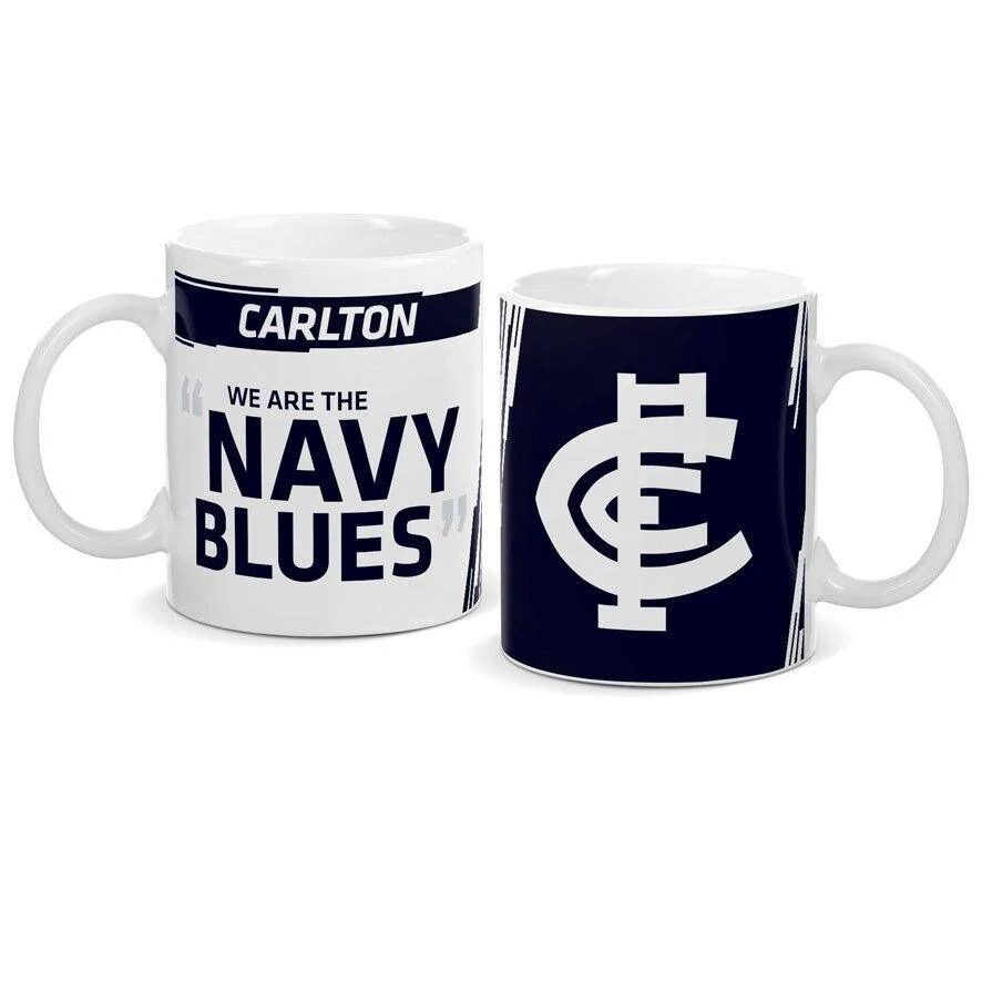 AFL Coffee Mug - Carlton Blues - Team Song Drinking Cup - Gift Boxed - Image 2