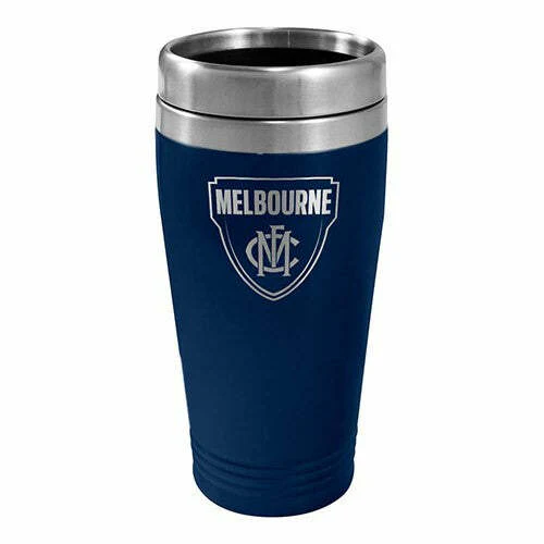 AFL Coffee Travel Mug - Melbourne Demons - Thermal Drink Cup With Lid - Image 2