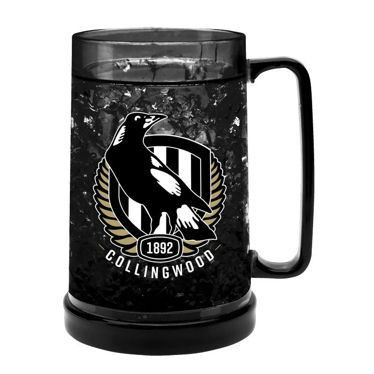 AFL Colour Freeze Mug - Collingwood Magpies - 500ML - Gel Freeze Drink Cup - Image 2