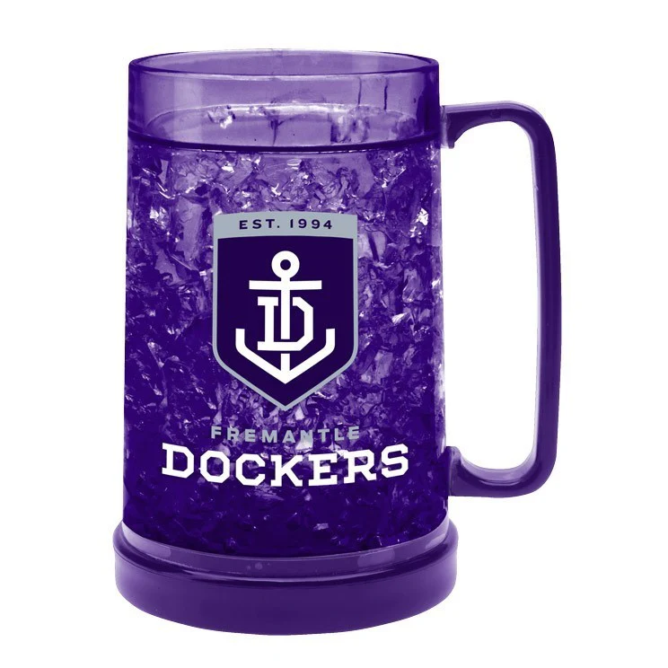 AFL Colour Freeze Mug - Fremantle Dockers - 500ML - Gel Freeze Drink Cup - Image 2