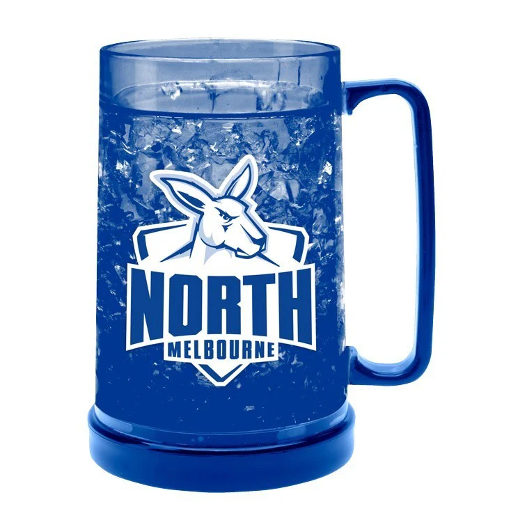 AFL Colour Freeze Mug - North Melbourne Kangaroos - 500ML - Gel Freeze Drink Cup