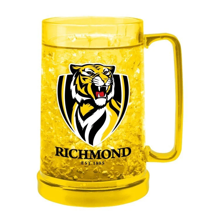AFL Colour Freeze Mug - Richmond Tigers - 500ML - Gel Freeze Drink Cup