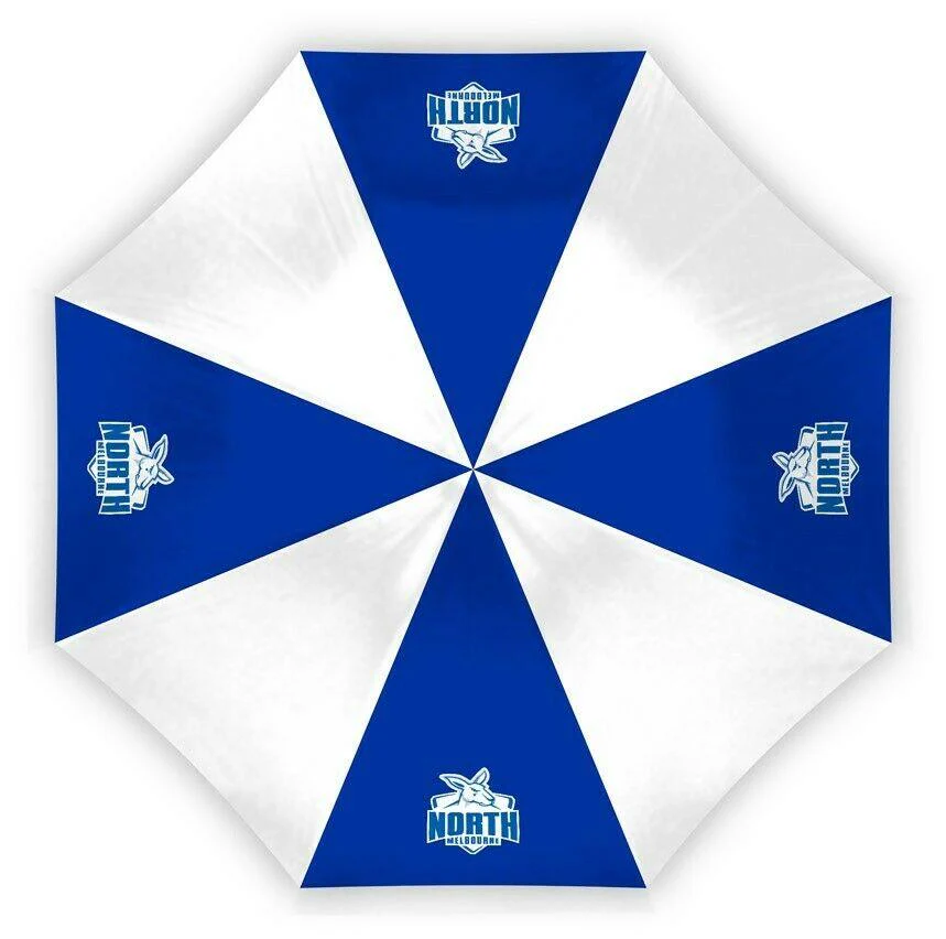 AFL Compact Umbrella - North Melbourne Kangaroos - Rain - 60cm Length W17cm - Image 2