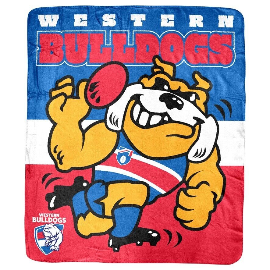 AFL Coral Mascot Blanket - Western Bulldogs - 150x130cm - Throw Rug - Image 2