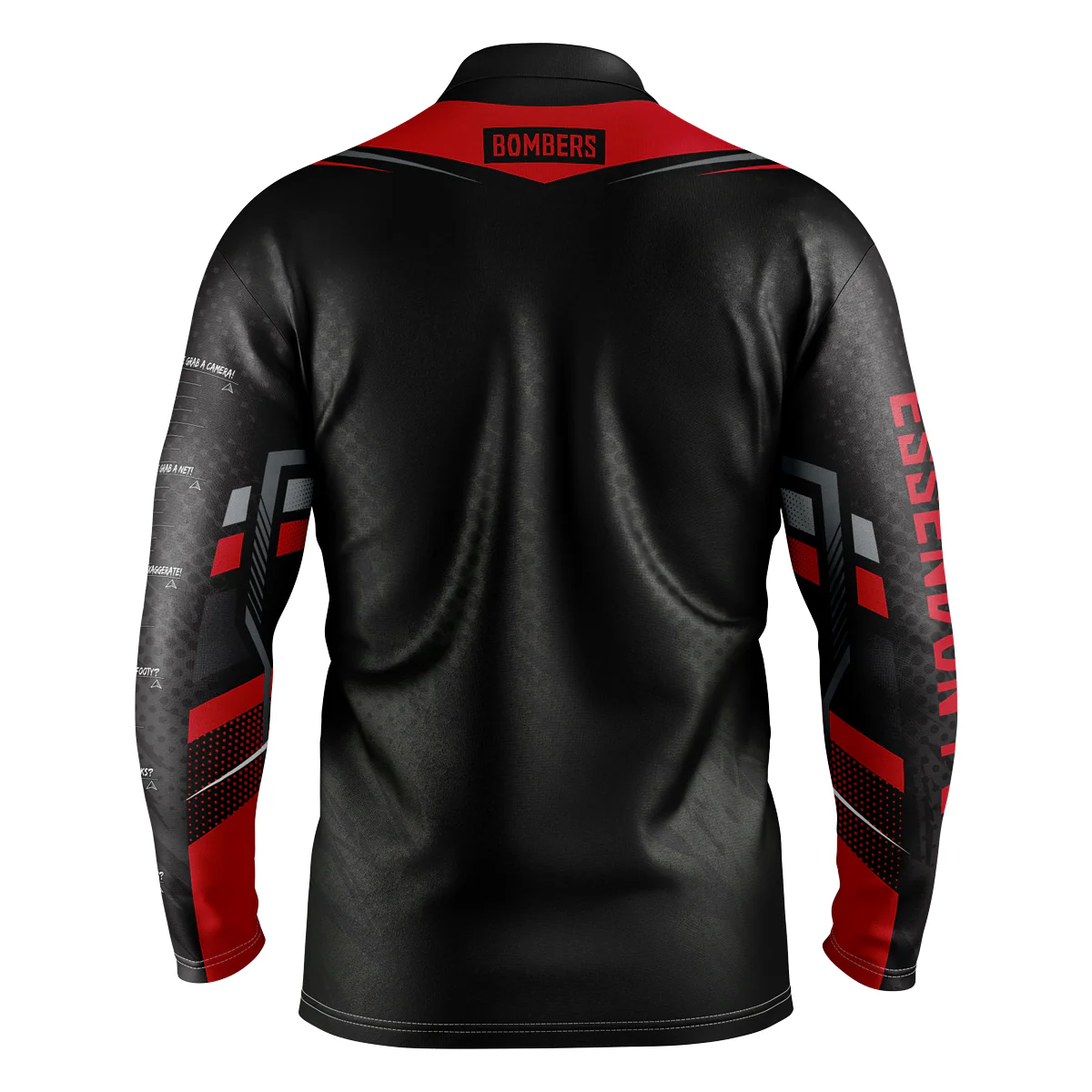 AFL 'Cyber' Fishing Shirt - Essendon Bombers - Adult - Mens - Polo - Image 2