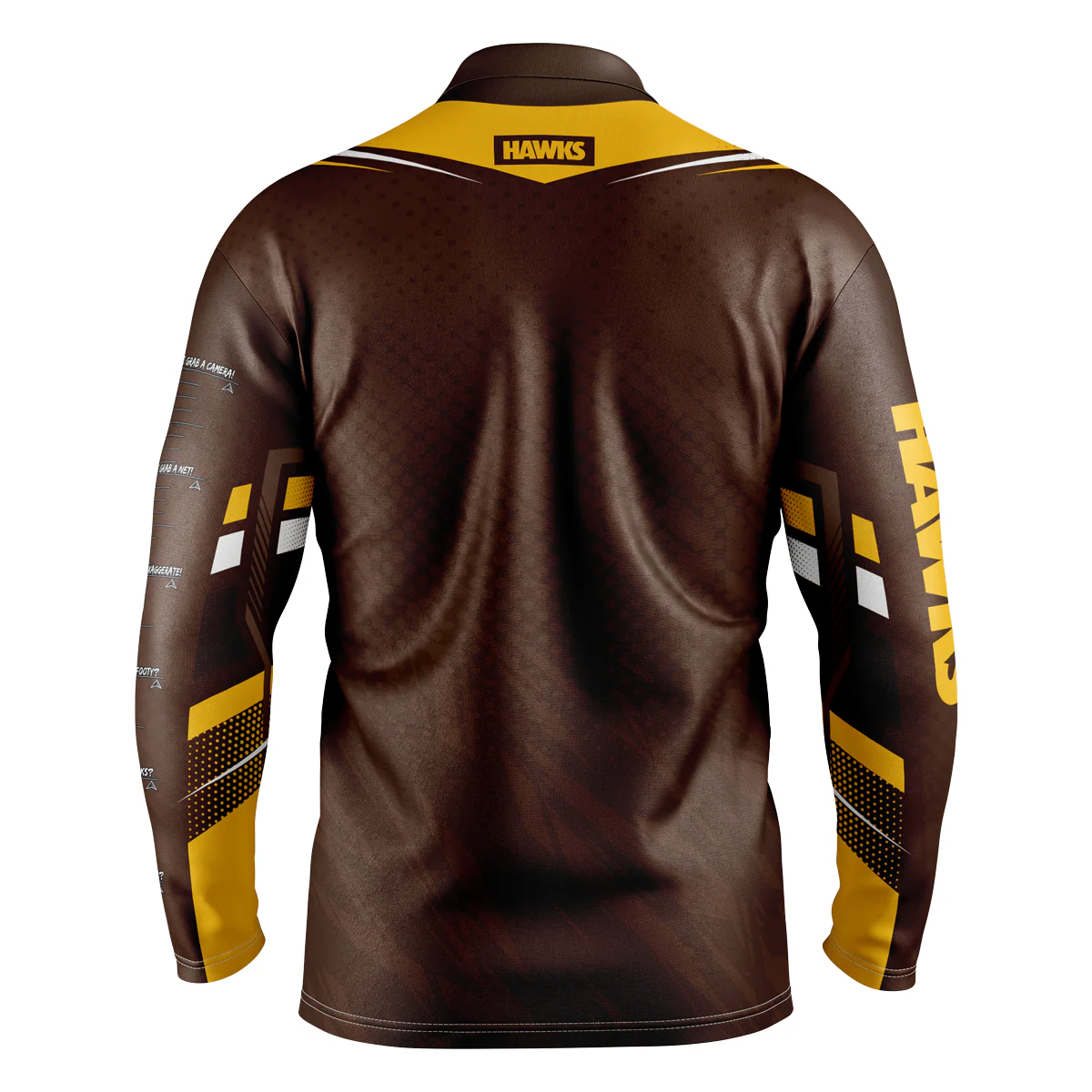 AFL 'Cyber' Fishing Shirt - Hawthorn Hawks - Adult - Mens - Polo - Image 2
