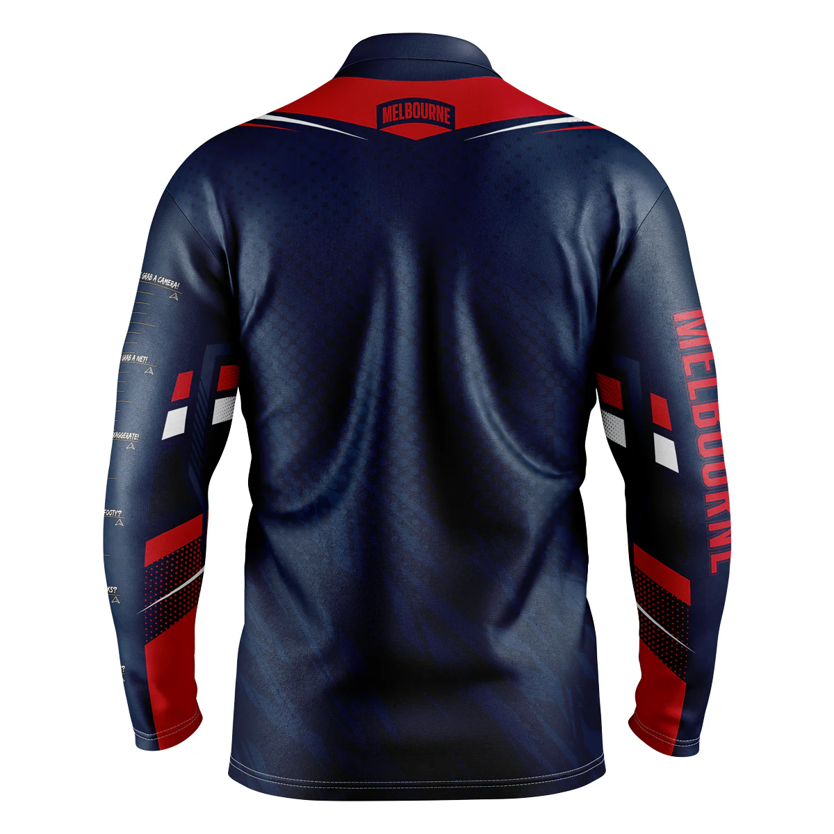 AFL 'Cyber' Fishing Shirt - Melbourne Demons - Adult - Mens - Polo - Image 2
