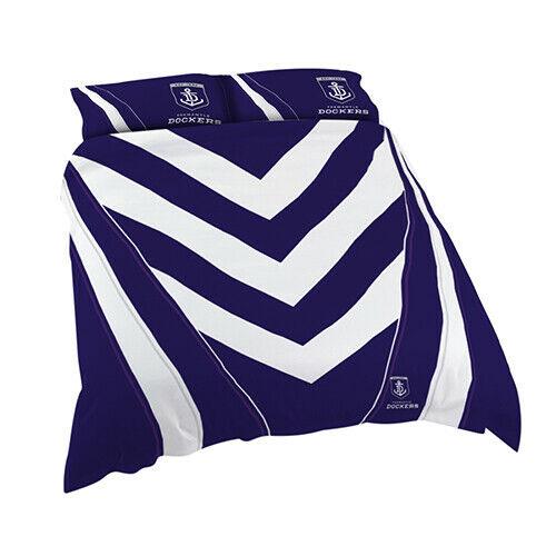 AFL Doona Quilt Cover With Pillow Case - Fremantle Dockers - All Sizes - - Image 3