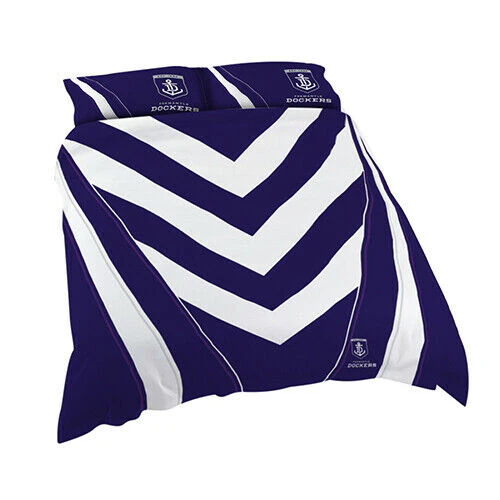 AFL Doona Quilt Cover With Pillow Case - Fremantle Dockers - All Sizes - - Image 6