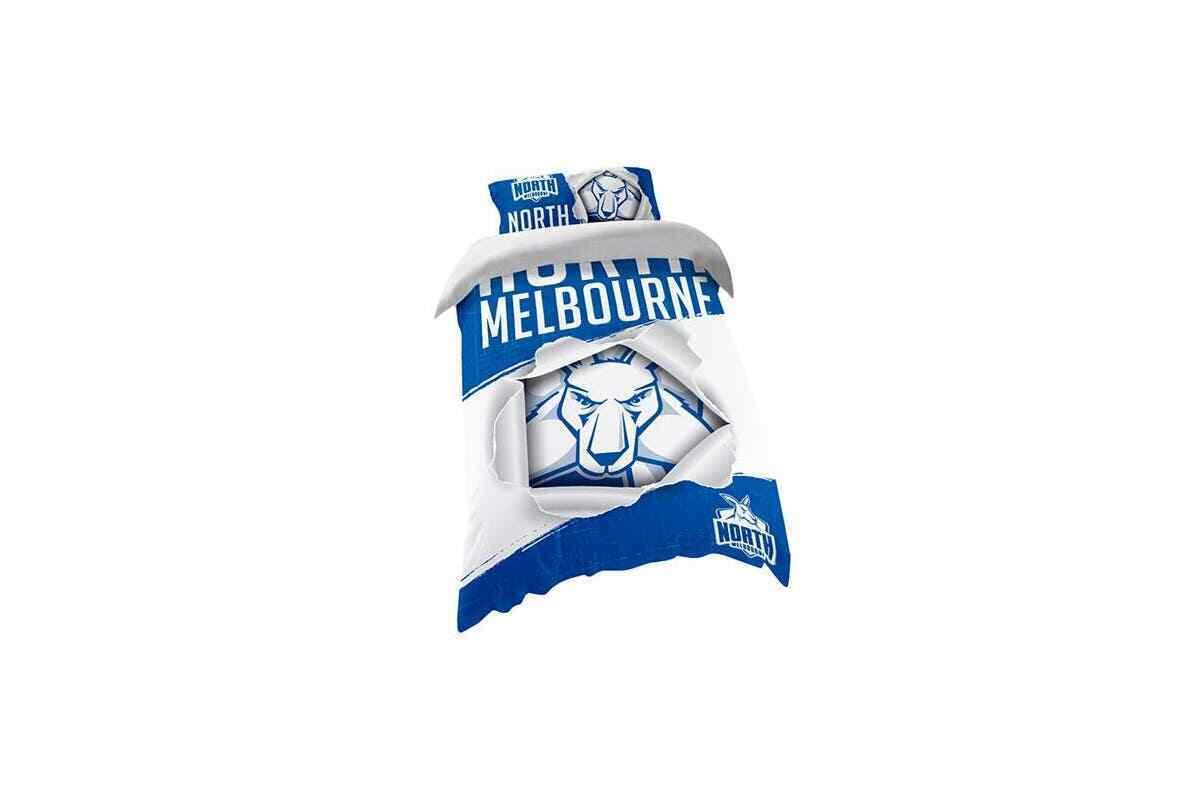 AFL Doona Quilt Cover With Pillow Case - North Melbourne Kangaroos - All Sizes - Image 5