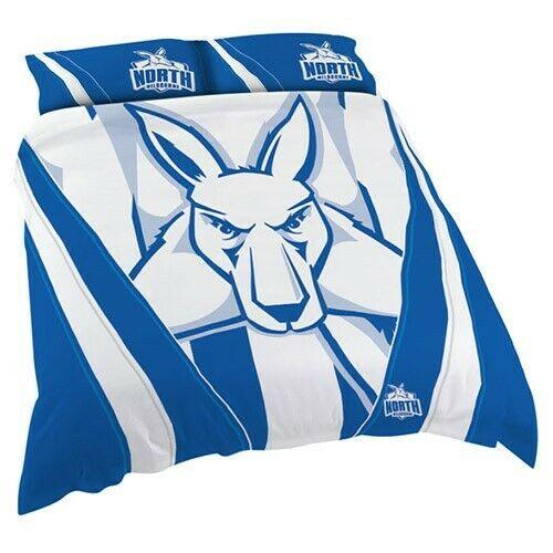 AFL Doona Quilt Cover With Pillow Case - North Melbourne Kangaroos - All Sizes - Image 6